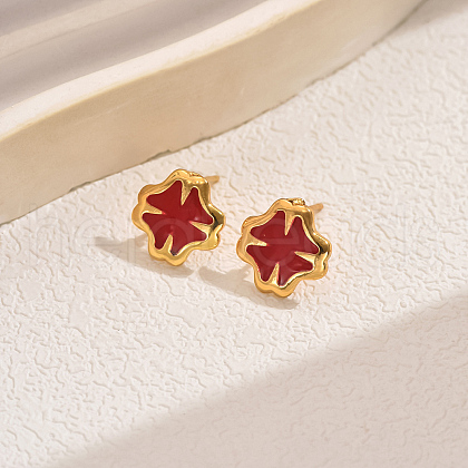 Elegant Alloy Cross Stud Earrings CM2842-1-1