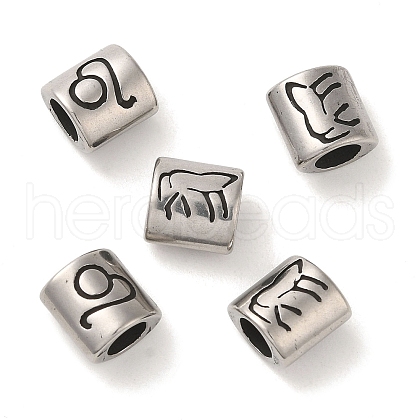 Oval with Constellation 304 Stainless Steel Beads STAS-E215-05AS-03-1