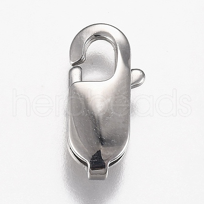 Non-Tarnish 316 Surgical Stainless Steel Lobster Claw Clasps X-STAS-Z013-02C-1
