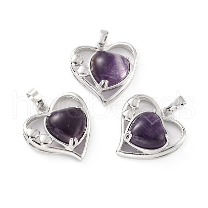 Natural Amethyst Pendants G-C236-01B-P-RS-1