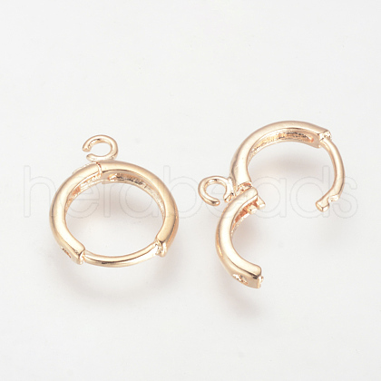 Brass Huggie Hoop Earring Findings KK-Q675-52G-1
