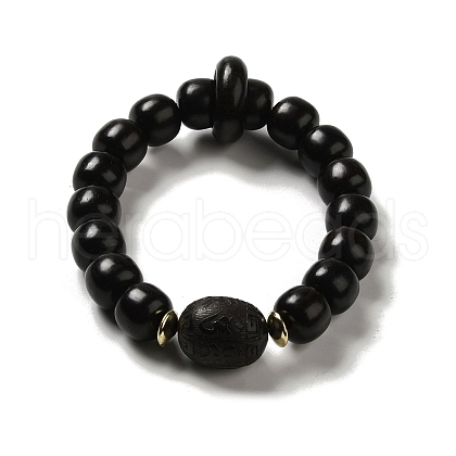 Wood Mala Bead Bracelets BJEW-B080-21-1