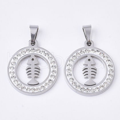 201 Stainless Steel Pendants STAS-N089-31P-1