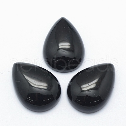 Natural Obsidian Cabochons G-E491-B-07-1