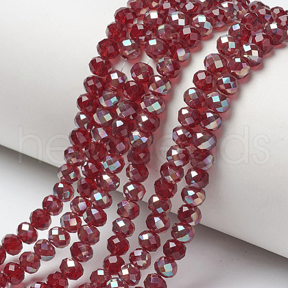 Electroplate Glass Beads Strands EGLA-A034-T1mm-J10-1