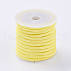3x1.5mm Yellow Flat Faux Suede Cord X-LW-R003-38-1