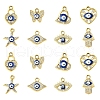 16Pcs 8 Styles UV Plating Alloy Enamel Pendants FIND-FS0002-74-1