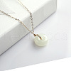 Glass Donut Pendant Necklaces FS-WGA083C-04-1