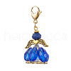 Angel Glass Beaded & Alloy Pendant Decorations HJEW-MZ00190-3