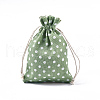 Polycotton(Polyester Cotton) Packing Pouches Drawstring Bags ABAG-T007-01F-4