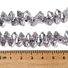 Transparent Electroplate Glass Beads Strands GLAA-K064-06A-AB02-4
