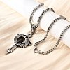 304 Stainless Steel Sword Pendant Necklaces for Women Men NJEW-Z076-02AS-3