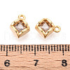 Brass Micro Pave Cubic Zirconia Charms KK-N263-65G-3