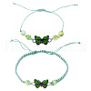 Adjustable Nylon Braided Bead Bracelets BJEW-TA00488-2