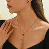 Stainless Steel Shell Heart Flower Fan Tassel Jewelry Set for Women XK7928-3-4