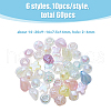 SUPERFINDINGS 60Pcs 6 Style Plating Acrylic Beads OACR-FH0001-048-2