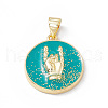Rack Plating Brass Enamel Pendants KK-B065-03G-2