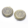 Brass Locket Pendants X-KK-F717-21AB-NR-2