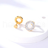 Elegant Round Circle Brass Stud Earrings NB2152-3