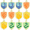 12Pcs 4 Colors Alloy Enamel Pendants ENAM-YW0003-93-1