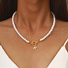 Alloy Crystal Rhinestone Letter Pendant Necklaces FS-WG0709C-06-2