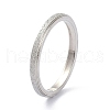 Non-Tarnish 2mm Matte Plain Dome Finger Ring for Girl Women RJEW-C012-01E-P-3