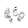 Anti-Tarnish Rhodium Plated 925 Sterling Silver Key Clasps STER-L055-065P-2