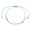 Cylinder Glass Seed Beaded Braided Bead Bracelets BJEW-MA00171-01-3