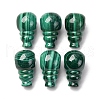 Natural Malachite 3 Hole Guru Beads G-D312-03-1
