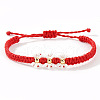 Glass Seed Beaded Braided Bead Beacelets BY5894-3-1