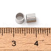 Rhodium Plated 925 Sterling Silver Crimp Beads STER-Z006-01F-P-3