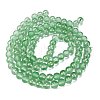 Frosted Transparent Glass Bead Strands X1-GLAA-P065-8mm-04-5