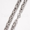 201 Stainless Steel Byzantine Chain Necklaces X-NJEW-K062-01P-6mm-2