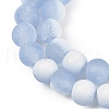 Frosted Crackle Glass Beads Strands X1-GLAA-U001-8mm-M14-2