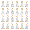 HOBBIESAY 24Pcs Brass Cubic Zirconia Charms KK-HY0002-91-1