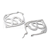 Tarnish Resistant 304 Stainless Steel Jar with Snake Hoop Earrings for Women EJEW-R156-01P-2