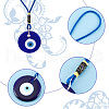 AHADEMAKER 5Pcs 5 Style Glass Evil Eye Pendant Decorations HJEW-GA0001-32-4