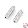 Anti-Tarnish Rhodium Plated 925 Sterling Silver Screw Clasps STER-K173-07P-4