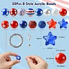 50Pcs 8 Style Acrylic Beads MACR-CJC0001-15-2