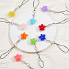 Acrylic Star Charms Mobile Strap HJEW-AB00073-3