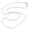 Adjustable Slider Brass Cardano Chain Necklaces for Men Women NJEW-G160-12P-1