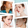 SUNNYCLUE 80Pcs 4 Styles Rhombus & Flat Round & Donut Stainless Steel Stud Earring Findings STAS-SC0006-59-5
