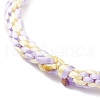Flower Enamel Beaded Cord Bracelet BJEW-JB07675-5
