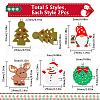 SUNNYCLUE 10Pcs 5 Styles Christmas Theme Food Grade Eco-Friendly Silicone Focal Beads SIL-SC0001-93-2