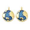 Brass Enamel Charms KK-K293-37G-1