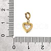 Heart 304 Stainless Steel Rhinestone Pendant Decorations STAS-H202-39G-3