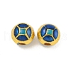 Rack Plating Brass Enamel Beads KK-P277-36G-03-1