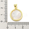 Brass Micro Pave Clear Cubic Zirconia Pendants KK-K354-04G-01-3