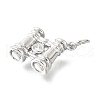 Brass Micro Pave Cubic Zirconia Pendants KK-V007-37P-2