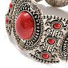 Bohemia Style Alloy Oval Stretch Bracelets for Women BJEW-H327-03AS-4